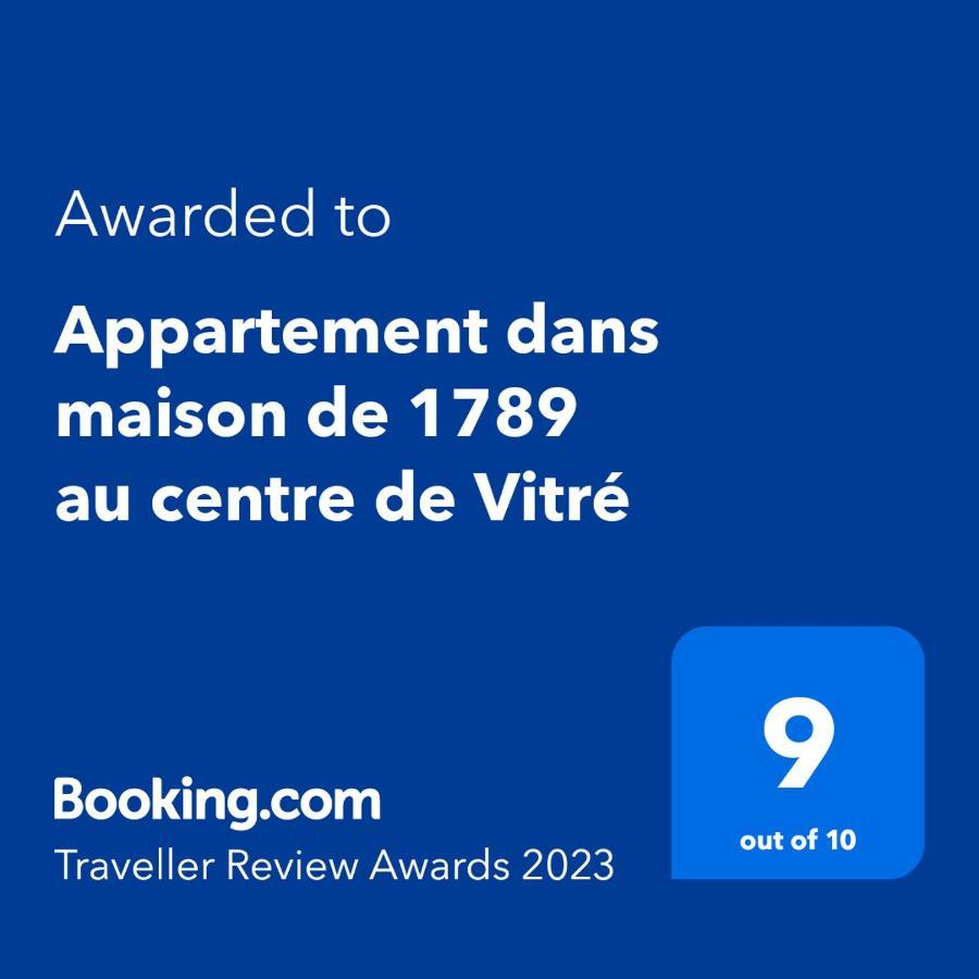 Appartement dans maison de 1789 au centre de Vitré Esterno foto